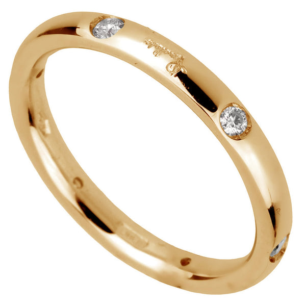 Pomellato Diamond Rose Gold Band Ring Sz 5 1/4 0002337