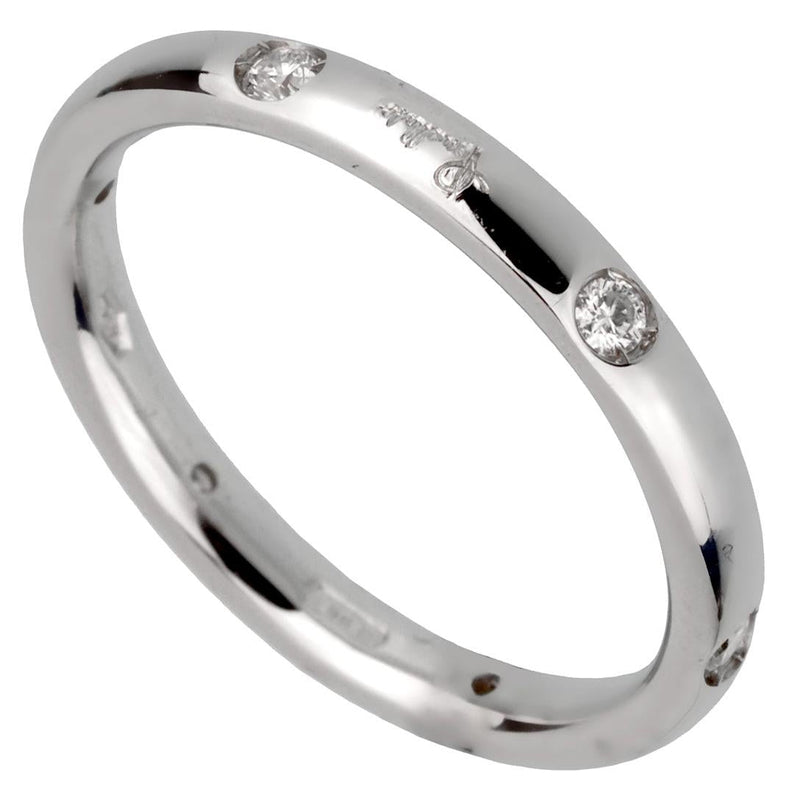 Pomellato Diamond White Gold Eternity Band Ring Sz 4 1/4 0002332