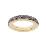 Pomellato Iconica Black Diamond 18k Rose Gold Eternity Band Ring