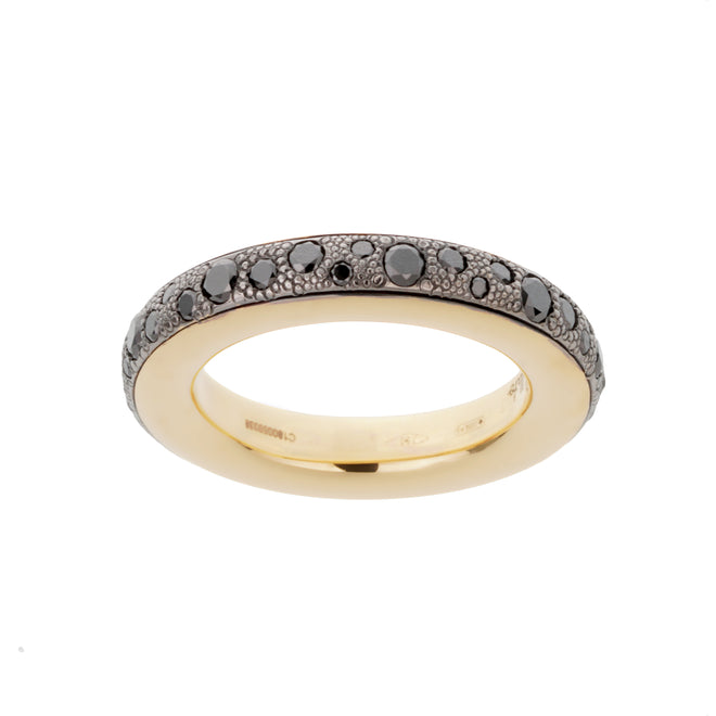 Pomellato Iconica Black Diamond 18k Rose Gold Eternity Band Ring