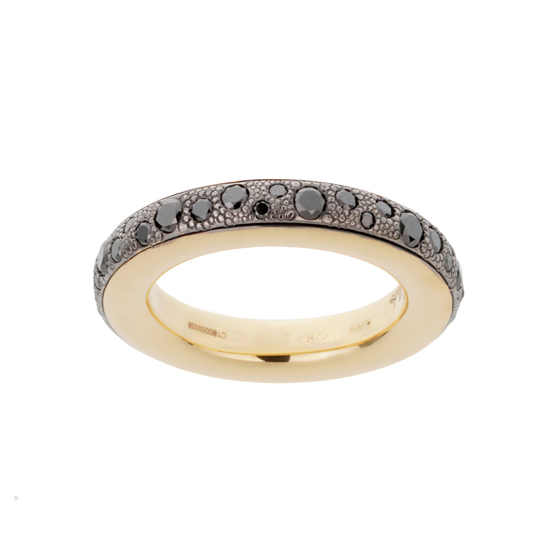 Pomellato Iconica Black Diamond 18k Rose Gold Eternity Band Ring
