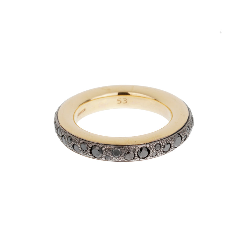 Pomellato Iconica Black Diamond 18k Rose Gold Eternity Band Ring