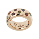 Pomellato Iconica Medium Colored Gemstone Ring in 18k Rose Gold 0004073