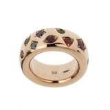 Pomellato Iconica Medium Colored Gemstone Ring in 18k Rose Gold 0004073