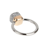 Pomellato Nudo Petit Solitaire Diamond Ring 18K Two-Tone Gold 0004120
