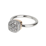 Pomellato Nudo Petit Solitaire Diamond Ring 18K Two-Tone Gold 0004120