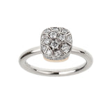 Pomellato Nudo Petit Solitaire Diamond Ring 18K Two-Tone Gold 0004120
