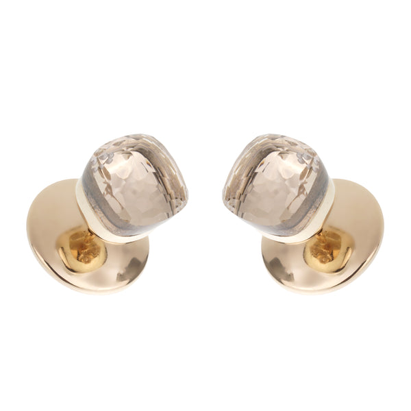 Pomellato Nudo Quartz 18k Yellow Gold Stud Earrings