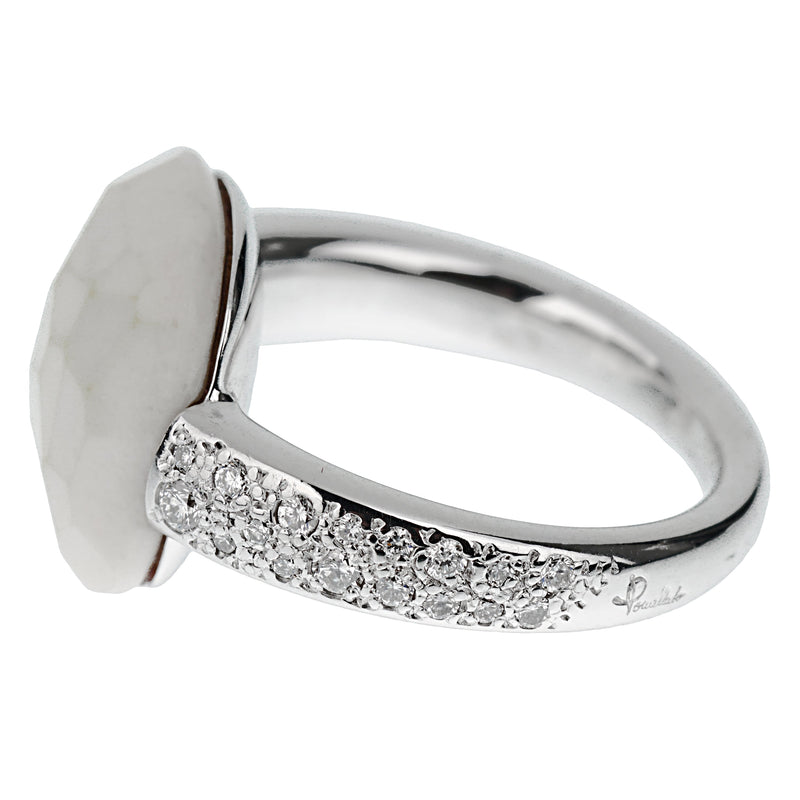 Pomellato Opal Capri White Gold Diamond Cocktail Ring