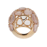 Pomellato Rose Quartz 18k Rose Gold Cocktail Dome Bombe Ring Sz 6 1/2