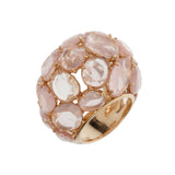 Pomellato Rose Quartz 18k Rose Gold Cocktail Dome Bombe Ring Sz 6 1/2