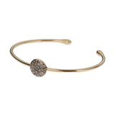 Pomellato Sabbia 18k Rose Gold Brown Diamond Cuff Bangle Bracelet
