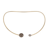 Pomellato Sabbia Choker Brown & White 18k Rose Gold Necklace 0003702