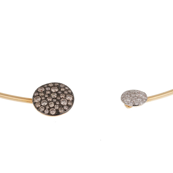 Pomellato Sabbia Choker Brown & White 18k Rose Gold Necklace