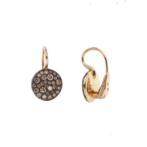 Pomellato Sabbia 18k Rose Gold Diamond Drop Earrings
