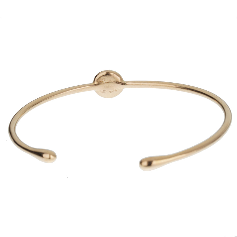 Pomellato Sabbia 18k Rose Gold Pave Diamond Cuff Bangle Bracelet