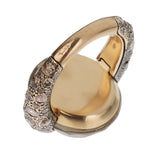Pomellato Tango Smoky Quartz 18k Rose Gold Diamond Cocktail Ring Sz 8 - 4