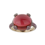 Pomellato Tourmaline Pink Sapphire Rose Gold Cocktail Ring Sz 6 0004084