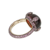 Pomellato Tourmaline Pink Sapphire Rose Gold Cocktail Ring Sz 6 0004084