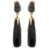 Pomellato Victoria Black Diamond & Jet 18k Rose Gold Drop Earrings 0003681