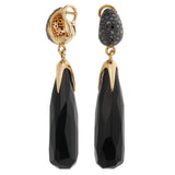 Pomellato Victoria Black Diamond & Jet 18k Rose Gold Drop Earrings 0003681