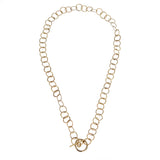 Pomellato Vintage 18k White & Yellow Gold Chain Link Diamond Necklace