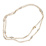 Pomellato White Agate Sautoir 18k Rose Gold Chain Necklace 0003697