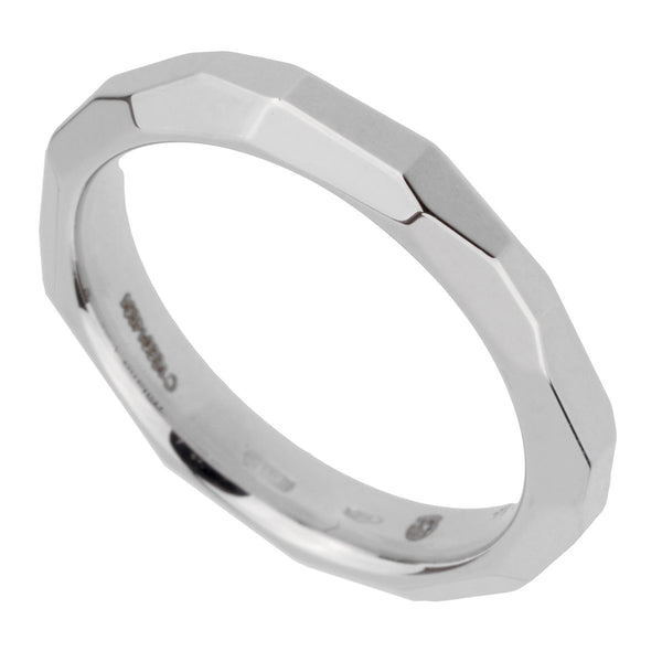 Pomellato White Gold Diamond Cut Band Ring Size 5 0002375,76
