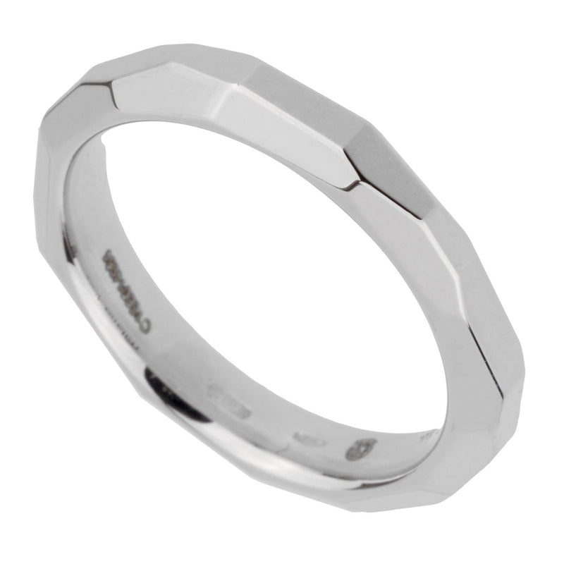 Pomellato White Gold Diamond Cut Band Ring Size 6 1/2 0002389