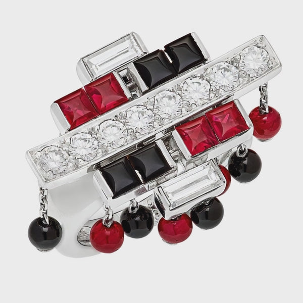 Cartier Le Baiser du Dragon Diamond 18k White Gold Cocktail Ring