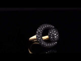 Gucci Black Diamond Horsebit Rose Gold Ring