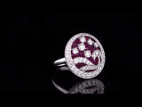 Graff Diamond Ruby White Gold Cocktail Ring Sz 5 1/2