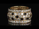 Cartier Panthere Nigeria Diamond Onyx Yellow Gold Band Ring Sz 6 1/4