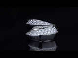 Cartier Panthere White Gold Diamond Cocktail Ring Sz 6 1/4