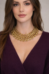 Ralph Lauren Purple Label Chunky Chain 18k Yellow Gold Necklace 0003901