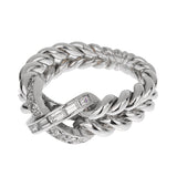 Sterle Paris Platinum Diamond Cocktail Band Ring Sz 5 1/2 0003628