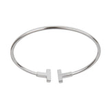 Tiffany & Co. T Diamond Wire Bracelet 18k White Gold Medium 0004196