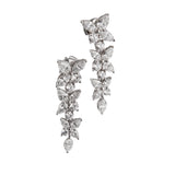 Tiffany & Co. Victoria Mixed Cluster Drop Earrings in Platinum, 4.25 ct tw Diamonds 0004087