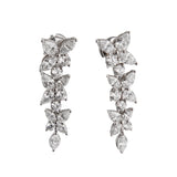 Tiffany & Co. Victoria Mixed Cluster Drop Earrings in Platinum, 4.25 ct tw Diamonds 0004087