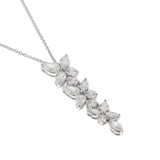 Tiffany & Co. Victoria Mixed Cluster Drop Pendant in Platinum, 2.12 ct tw Diamonds, 16" 0004088