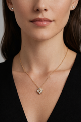 Valentino Diamond Charm Pendant Necklace 18k Yellow Gold 0003886