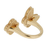 Van Cleef Arpels 18k Yellow Gold Lucky Alhambra Between the Finger Ring 0003979