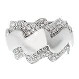 Van Cleef & Arpels Diamond Gold Wave Ring 0001747
