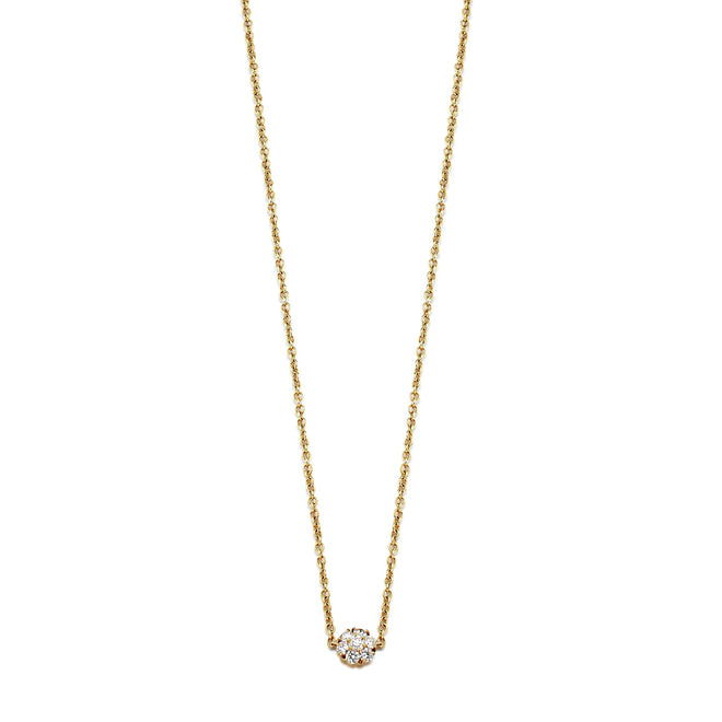 Van Cleef & Arpels Fleurette Diamond Yellow Gold Pendant Necklace