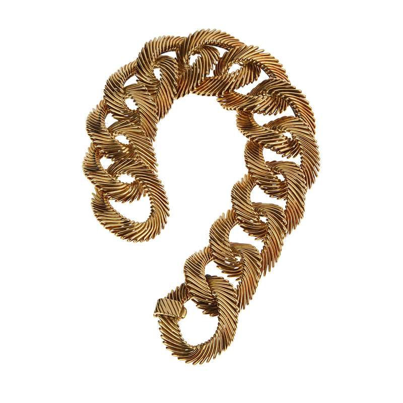 Van Cleef & Arpels Georges l'Enfant Angel Hair 18k Yellow Gold Bracelet (5)