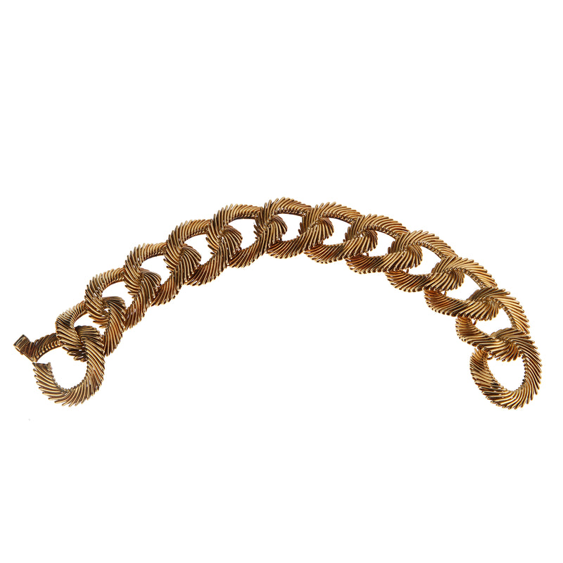 Van Cleef & Arpels Georges l'Enfant Angel Hair 18k Yellow Gold Bracelet (1)