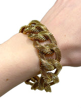 Van Cleef & Arpels Georges Lenfant Angel Hair Vintage 18k Yellow Gold Bracelet GlFVCa1 / 2708