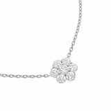 Van Cleef & Arpels Large Fleurette Diamond 18k White Gold Pendant Necklace 1vca18369a