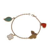 Van Cleef & Arpels Lucky Alhambra 4 Motif Yellow Gold Bracelet 0004146