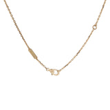 Van Cleef & Arpels Lucky Alhambra Butterfly Mother of Pearl Pendant Necklace 18k Yellow Gold 0004178